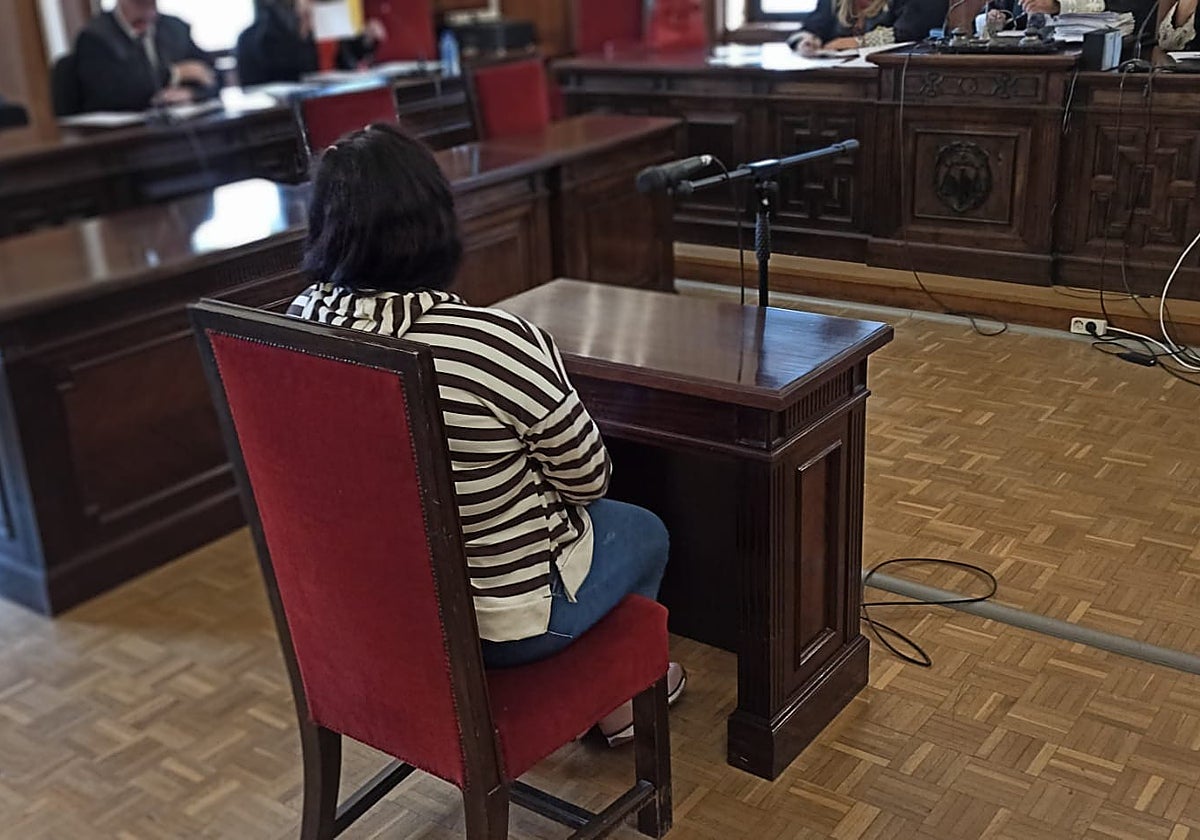 La acusada durante su comparecencia en el juicio