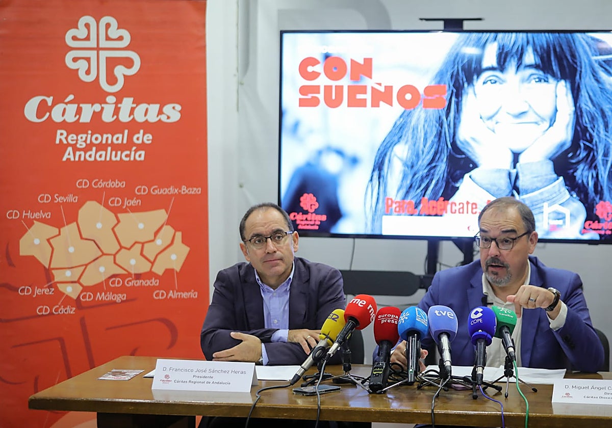 Rueda de prensa de la nueva campana de Cáritas Diocesana en Sevilla
