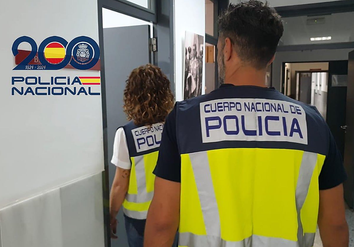 Agentes de la Policía Nacional que han desmantelado el entramado