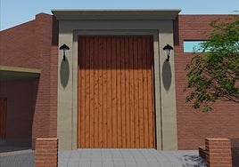 Así es el proyecto de puerta de la parroquia de los Ángeles para la salida de la Humildad de Sevilla Este