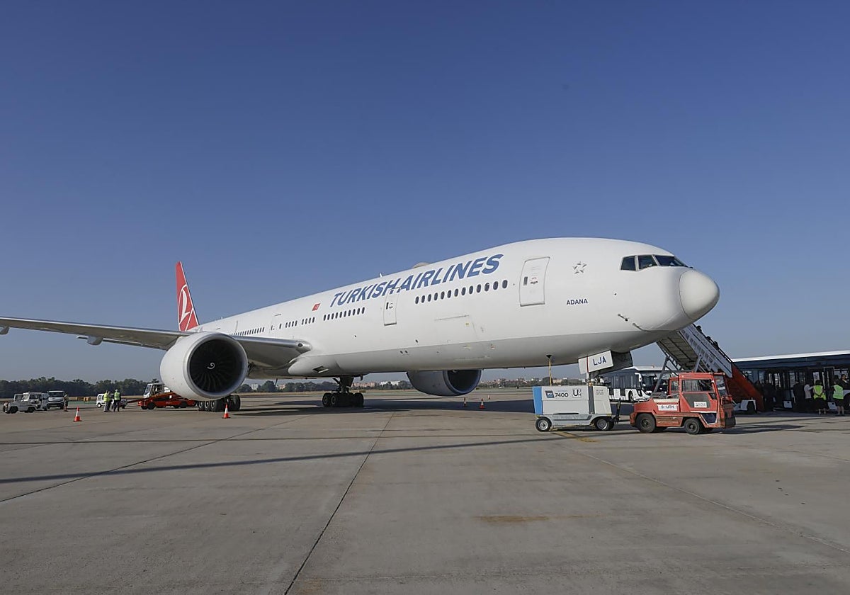 Turkish Airlines empezó el pasado septiembre a operar en el aeropuerto de Sevilla
