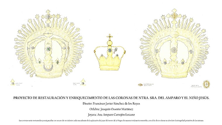 Proyecto de restauración y enriquecimiento de las coronas de la Virgen del Amparo