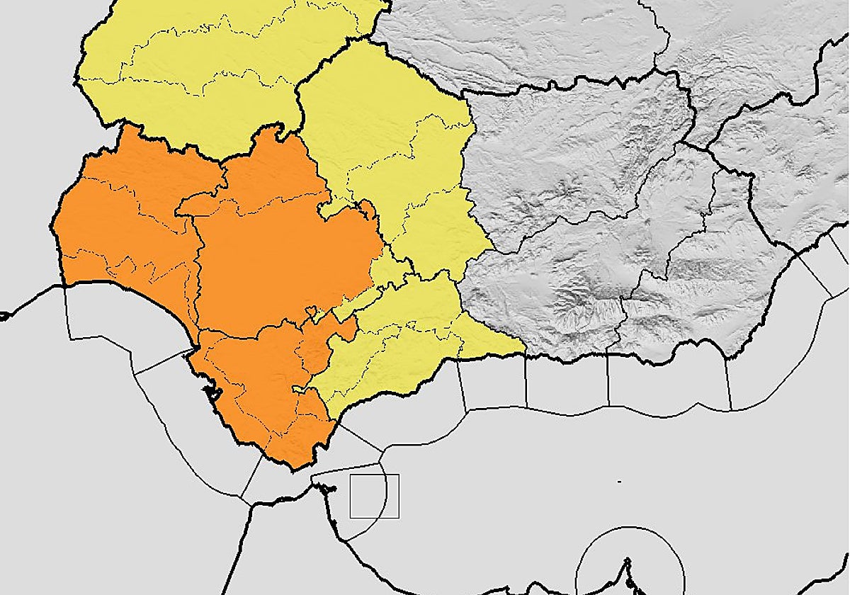 La Aemet activa la alerta naranja por lluvias y tormenta este miércoles en casi toda la provincia de Sevilla