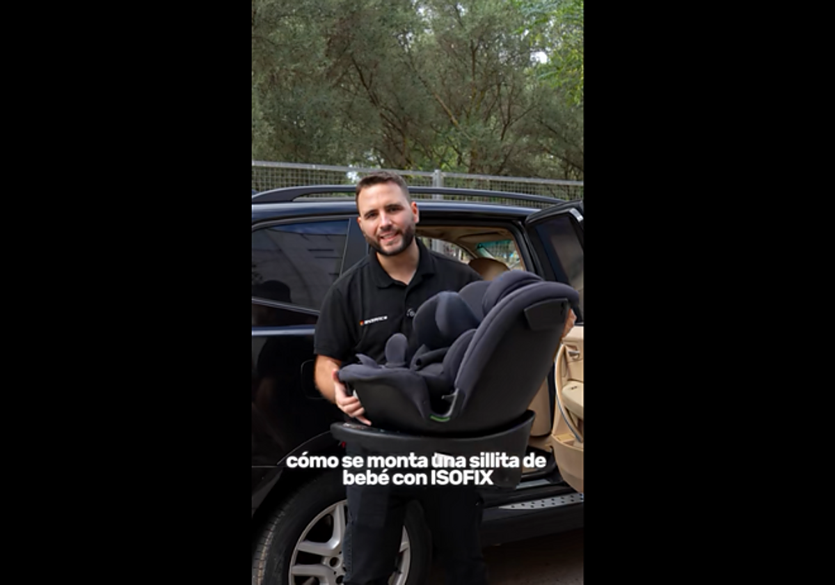 Juan José, experto mecánico, explica sobre cómo colocar la sillita de bebé en el coche
