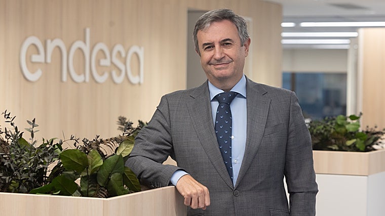Rafael Sánchez Durán posa en la sede de Endesa