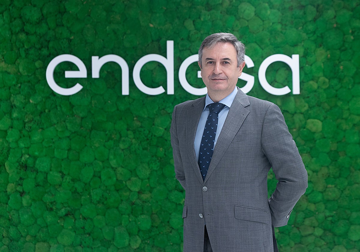 El director de Endesa en Andalucía, Rafael Sánchez Durán, en la central de Endesa en Sevilla
