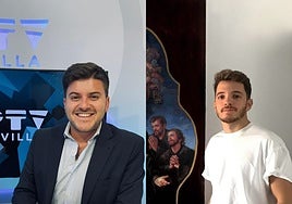 Manu Lamprea y Rubén Terriza, pregonero y cartelista de la Semana Santa en Triana 2026