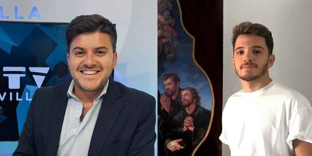 Manu Lamprea y Rubén Terriza, pregonero y cartelista de la Semana Santa en Triana 2026