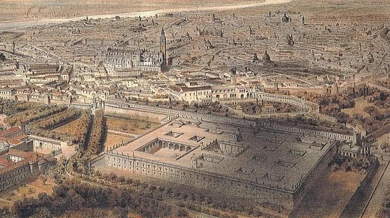 Engraving by Alfred Guesdon from 1855 depicting the tobacco factory