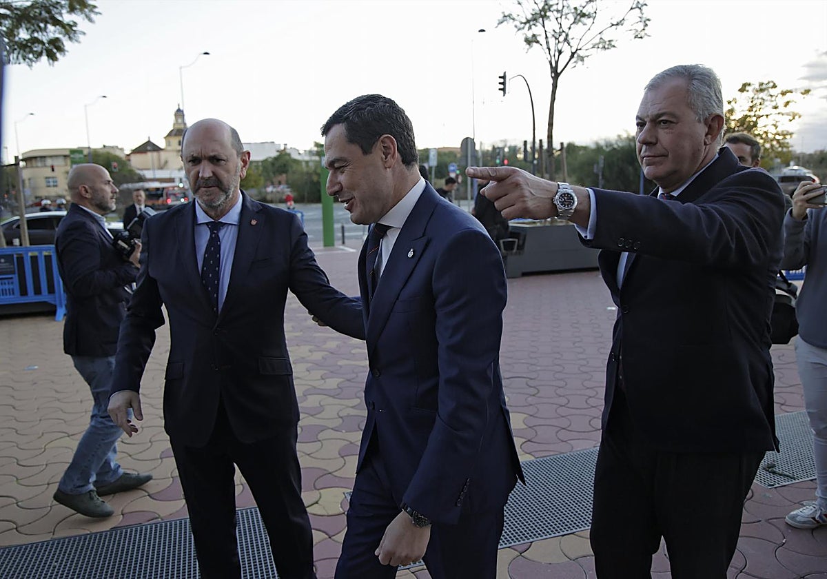 Recepción institucional el pasado lunes, cuando se conoció que la final de Copa volvía a ser en la Cartuja