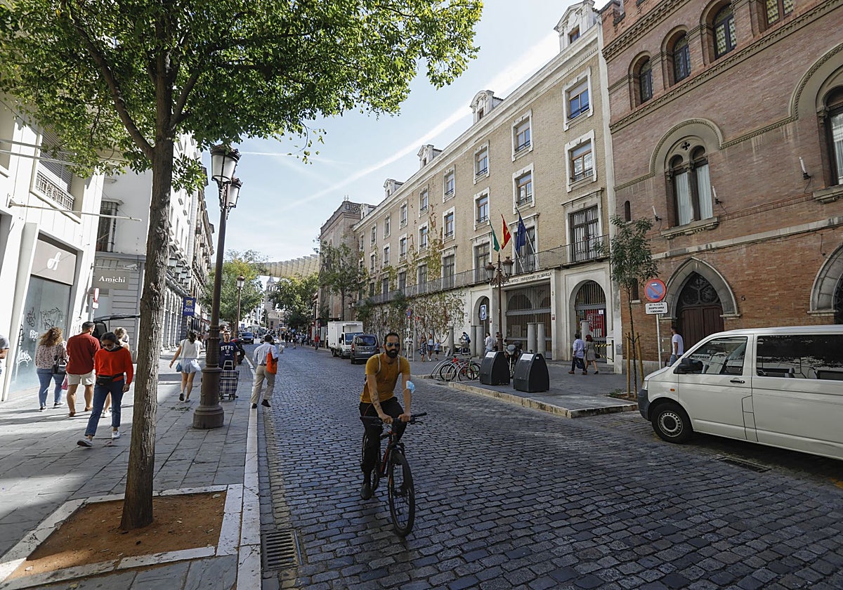 La calle Laraña está cortada al tráfico desde este jueves 20 de noviembre