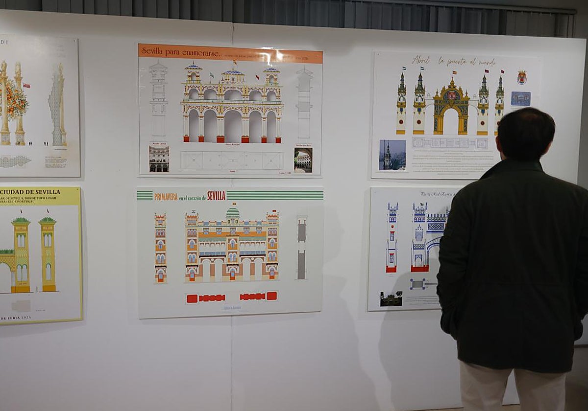 Imágenes de la exposición de las propuestas de las portadas de feria 2026