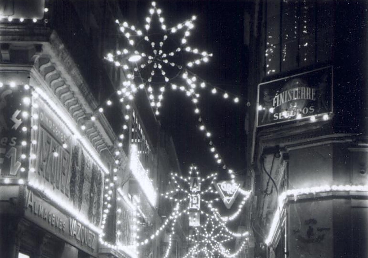 Luces navideñas del Centro en el año 1967