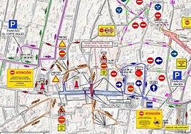 Las obras de la calle Laraña de Sevilla avanzan y el corte de tráfico llega ya a la Encarnación