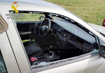 Uno de los coches robados por el vecino de Lora del Río