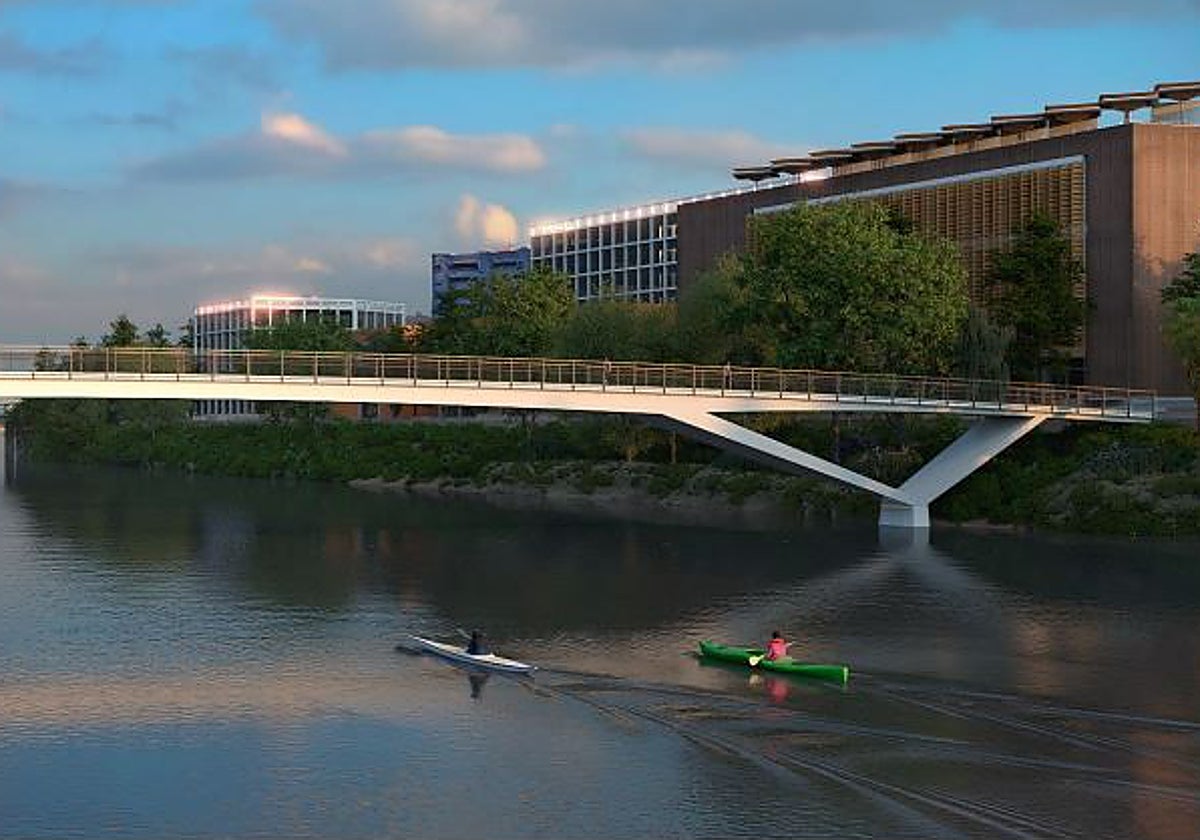 La pasarela peatonal que conectará Altadis con el Palacio de San Telmo se construirá en 2026