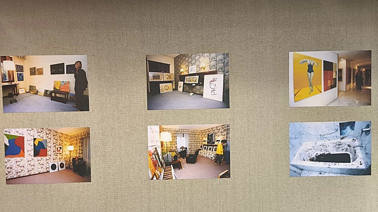 Algunas imágenes de la exposición sobre el 25 aniversario de 'Hotel y Arte en el hotel Inglaterra