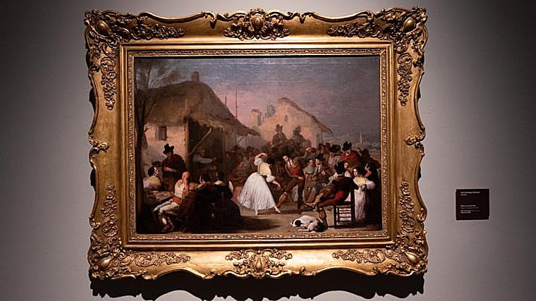 “Dancing at a Sale” by José Domínguez Bécquer belongs to the Abelló collection