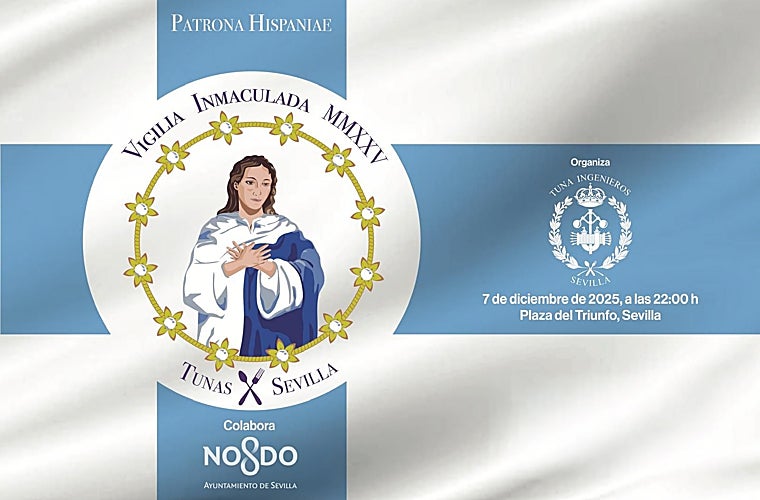 Cartel de la vigilia de las tunas a la Inmaculada 2025
