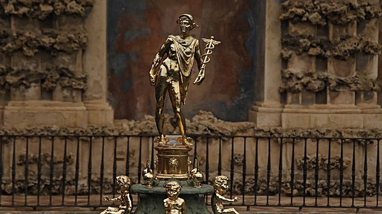 Presentation of the Mercury Pond, in the Real Alcázar of Seville, during its restoration in January