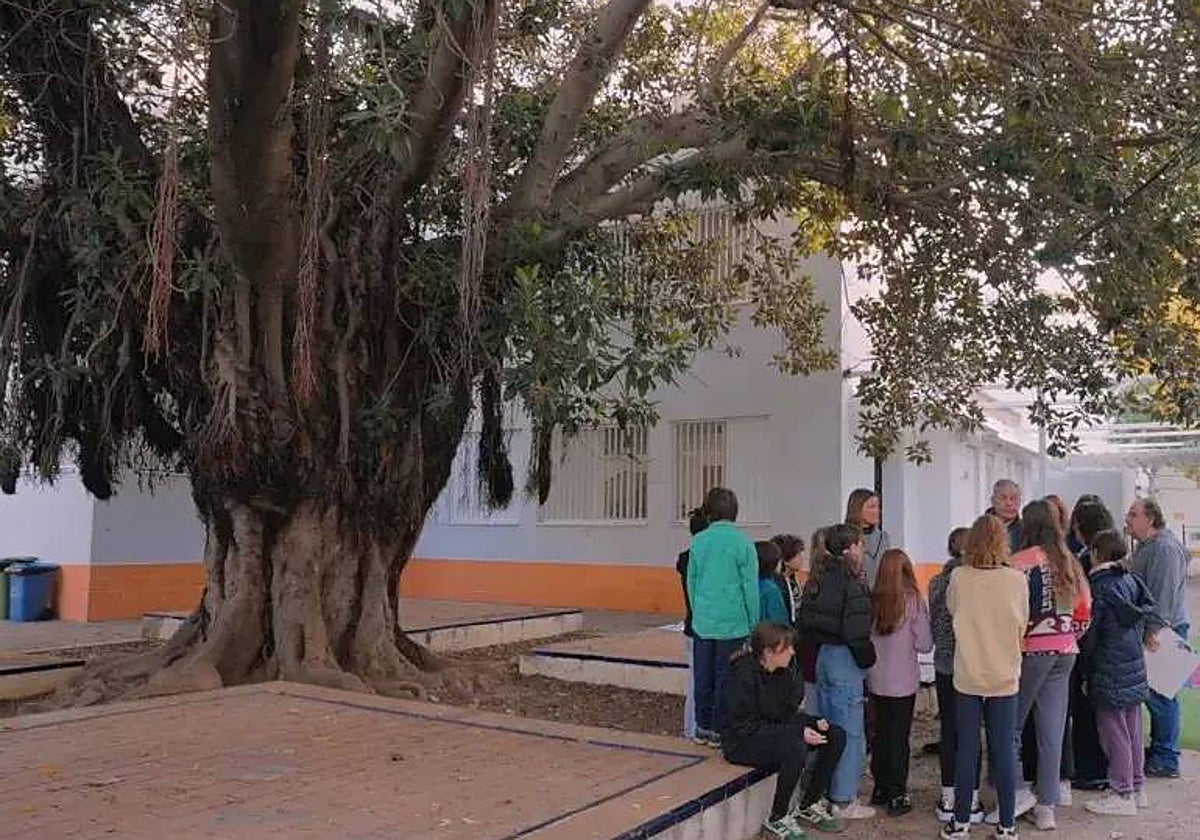 José Luis Sanz visitando el CEIP Huerta de Santa Marina