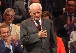 Luis Montoto Martínez el día que recibió la Medalla de Sevilla