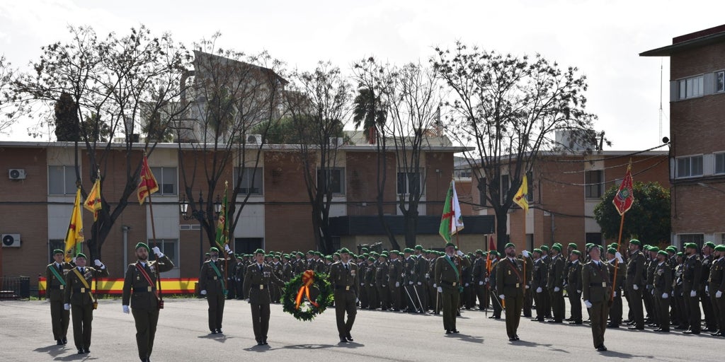 El cuartel de Torreblanca en Sevilla conmemora San Juan Bosco con una ceremonia militar de la Brigada Logística