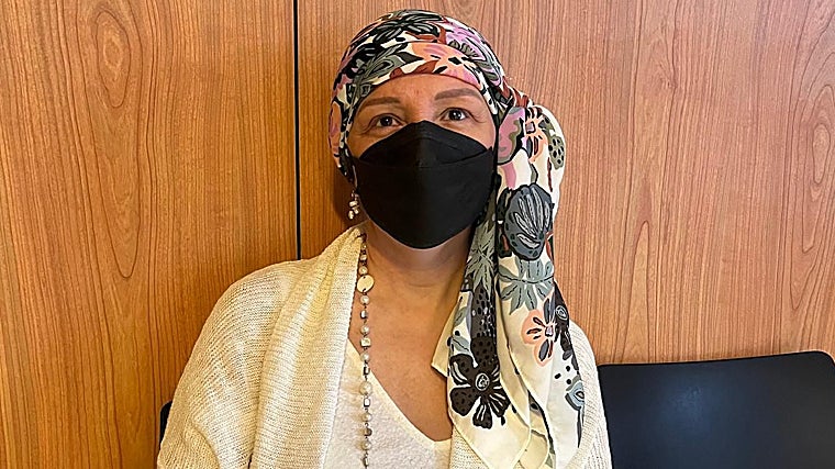 Noemi durante o tratamento do câncer