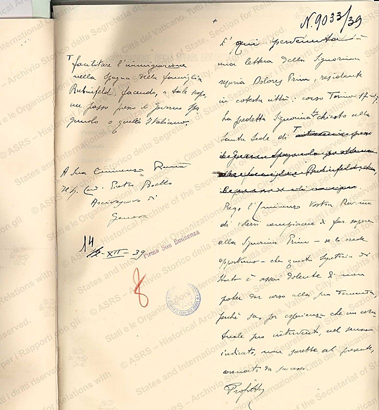 Imagen - Respuesta del Vaticano a la carta de María Dolores Prim