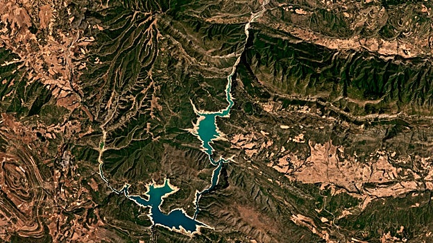 Imagen después - Imagen por satélite del embalse en julio de cada año