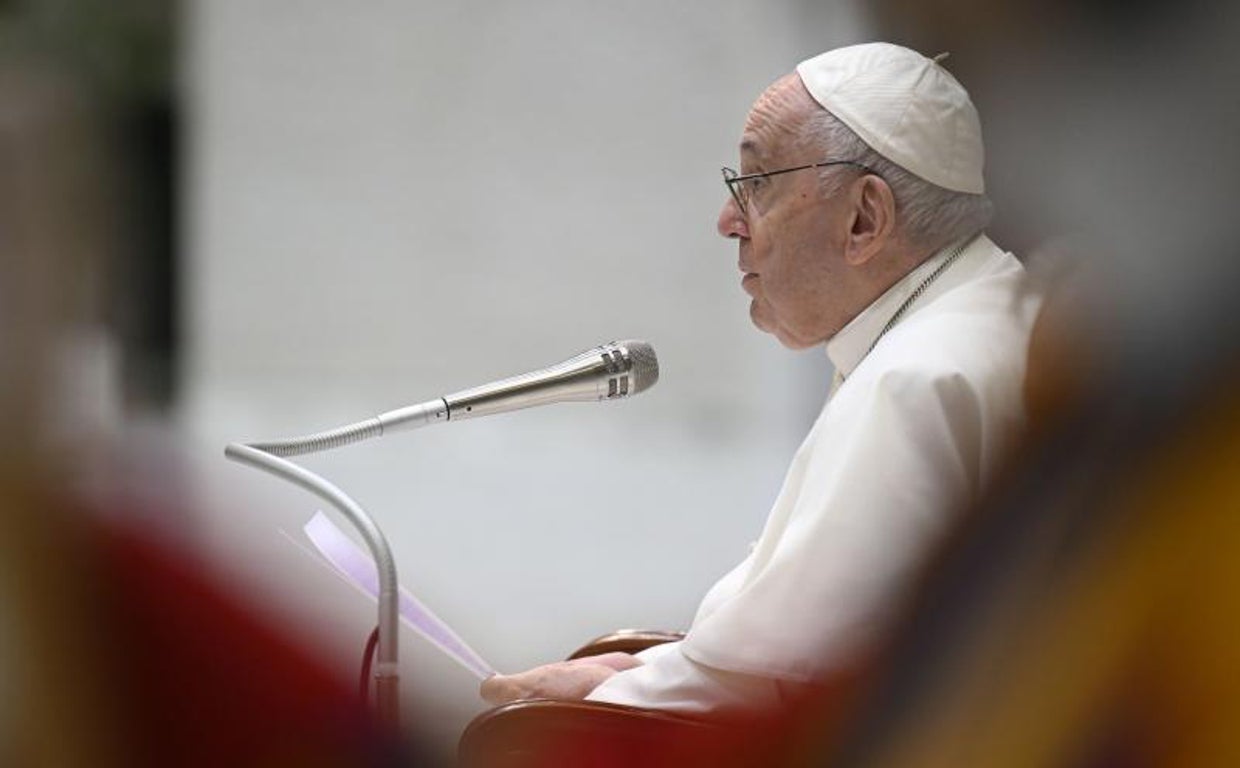 El Papa Francisco durante la catequesis