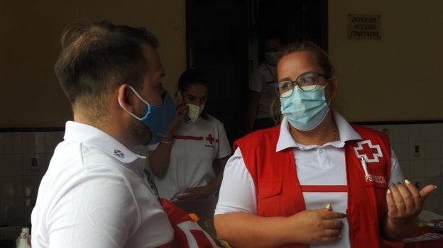 Asistencia de cruz Roja en El fuerte