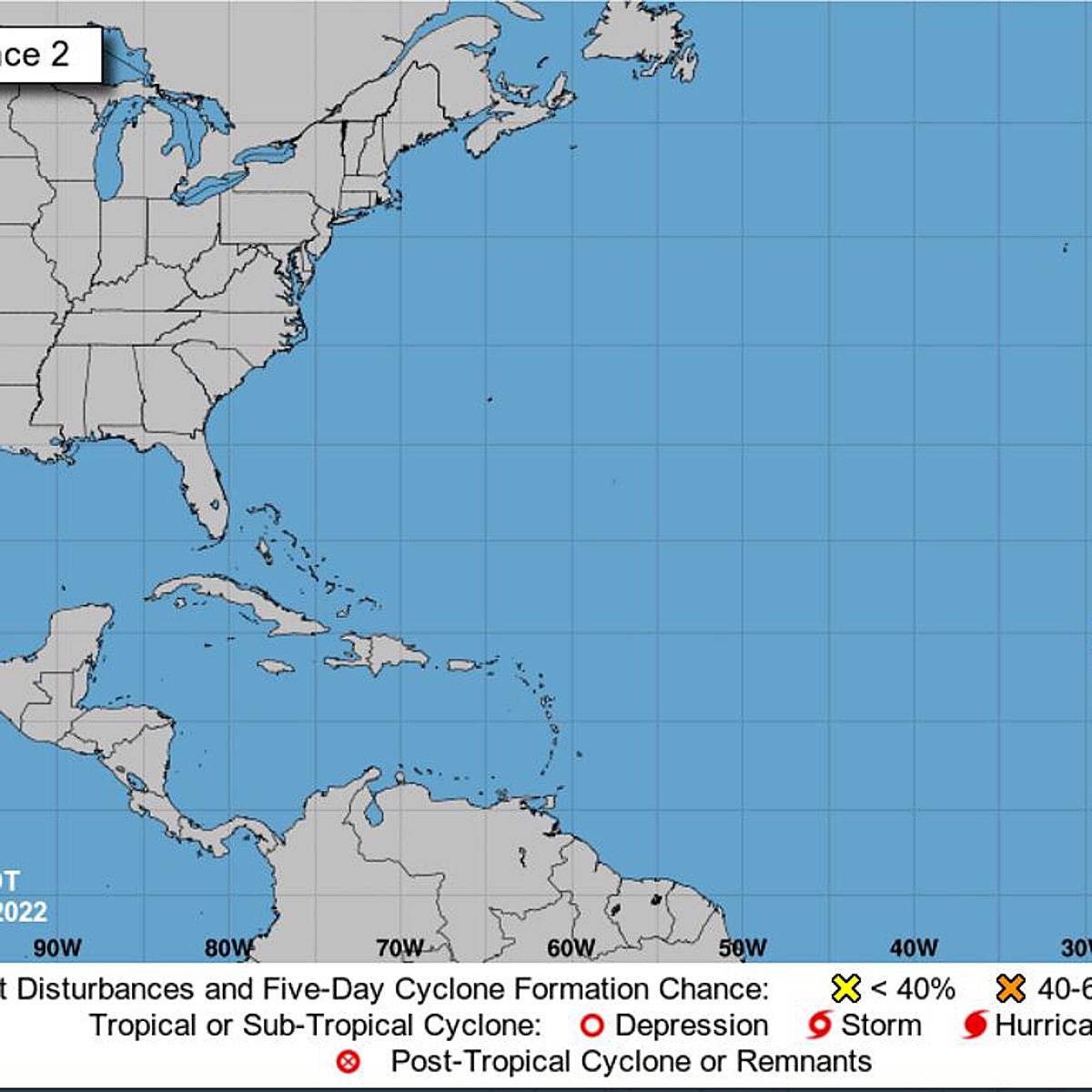El Centro Nacional de Huracanes vigila un posible ciclón tropical que se acerca a Canarias