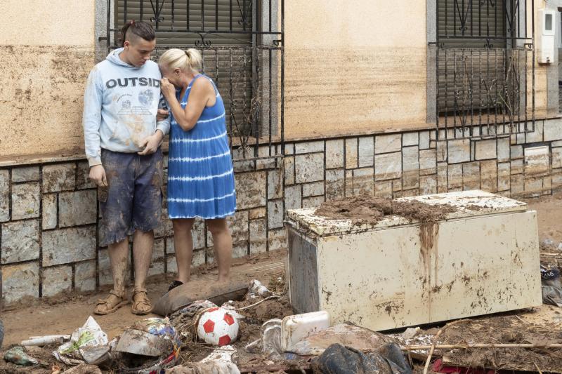 Una riada mortal asola las calles de Javalí Viejo, en Murcia