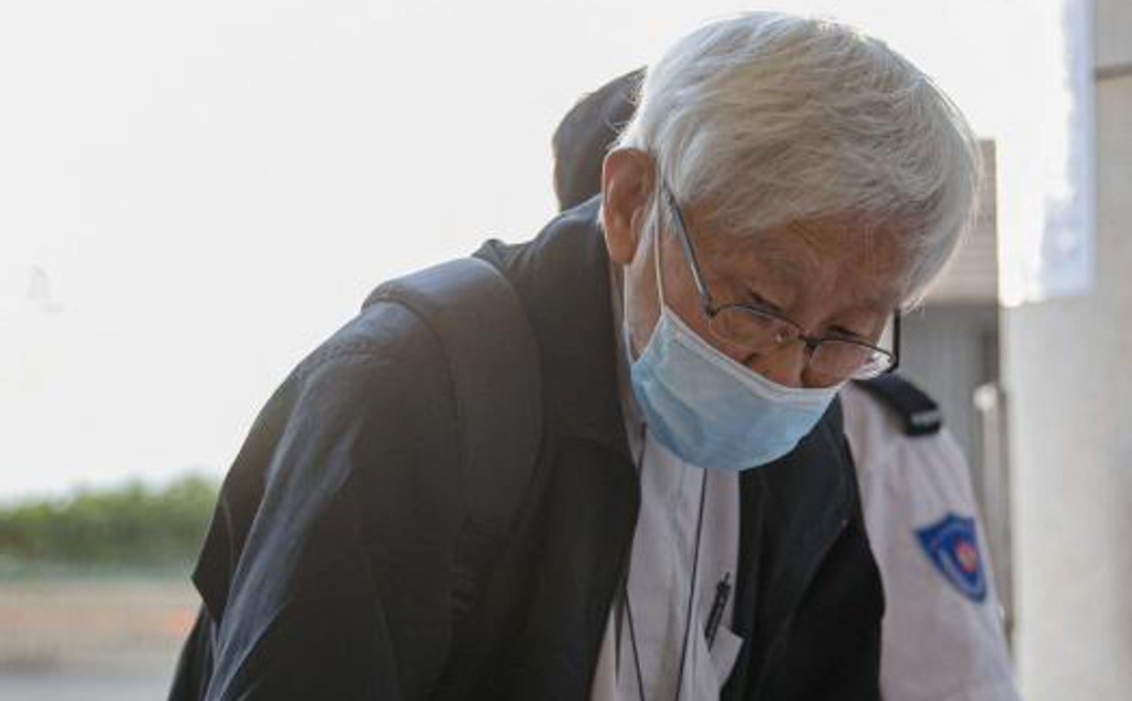El cardenal emérito Joseph Zen enfrentándose a la justicia de la dictadura china