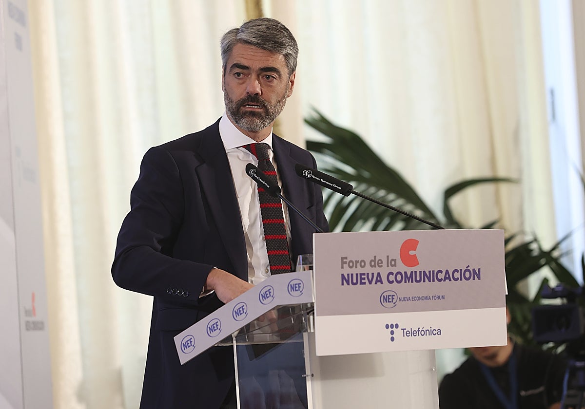 El consejero delegado de Vocento, Luis Enríquez, en el Desayuno Nueva Economía Fórum