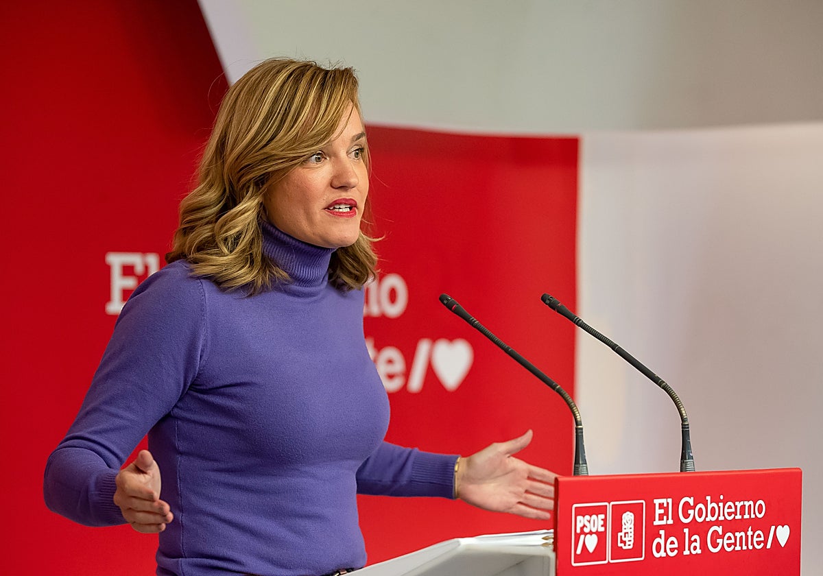 La ministra de Educación y portavoz del PSOE, Pilar Alegría