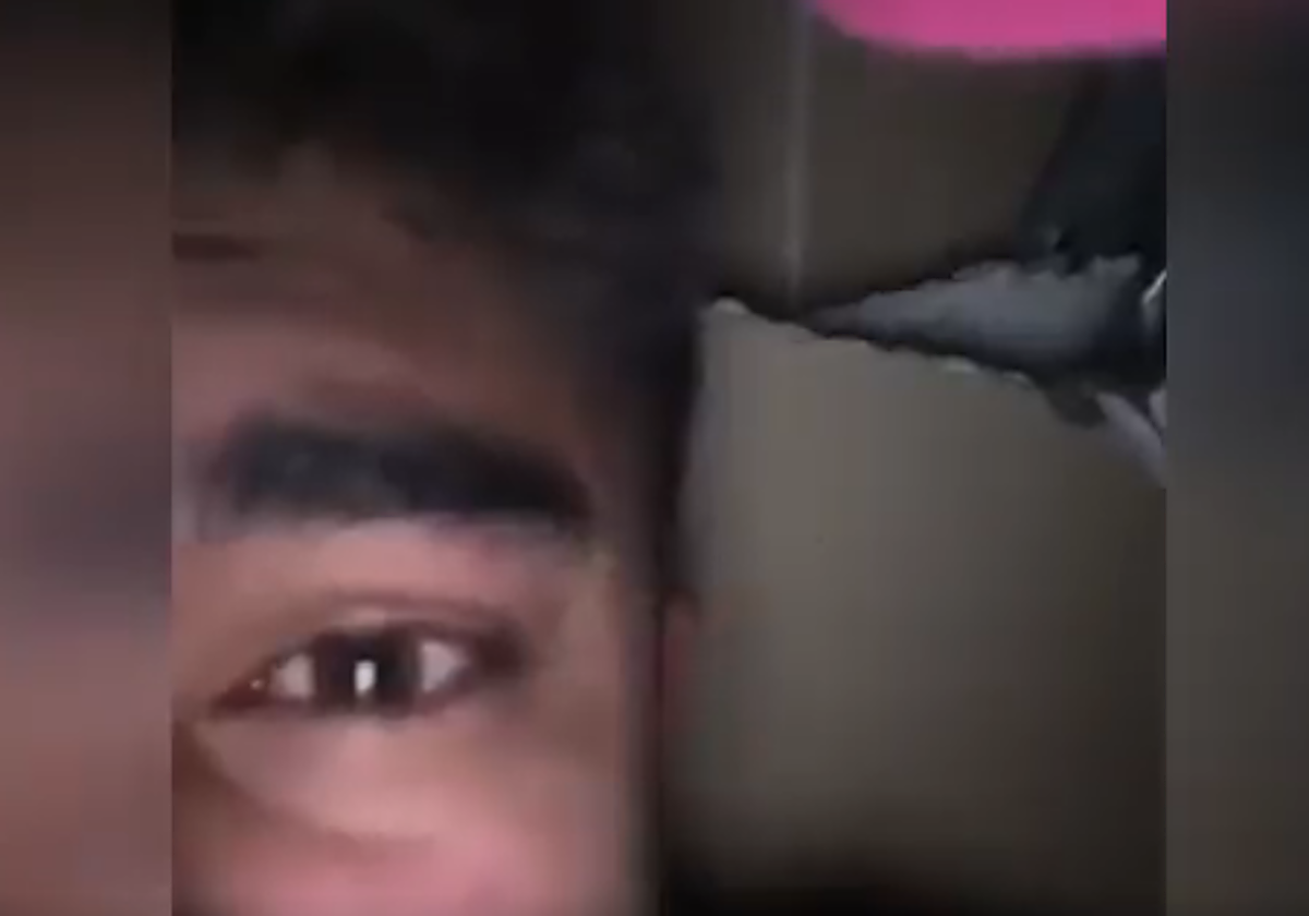 Boran Kubat en el vídeo que subió a redes sociales para pedir ayuda