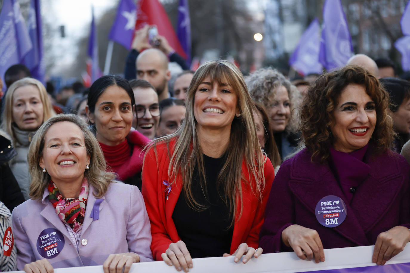 Nadia Calviño, Begoña López y María Jesús Montero