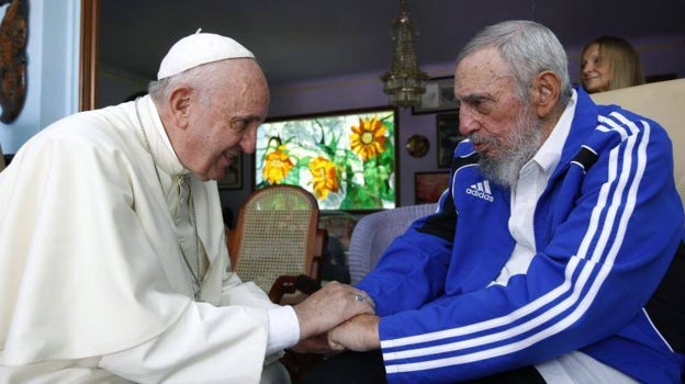 Francisco visitó a Fidel Castro en su residencia, en el viaje a Cuba en 2015