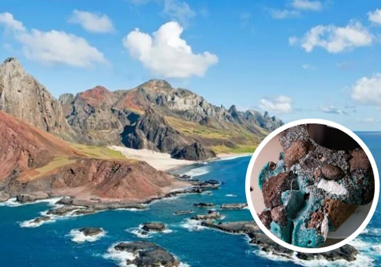 Descubren «aterradoras» rocas de plástico en una isla remota del Atlántico