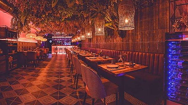 Interior del Burro Canaglia antes del incendio