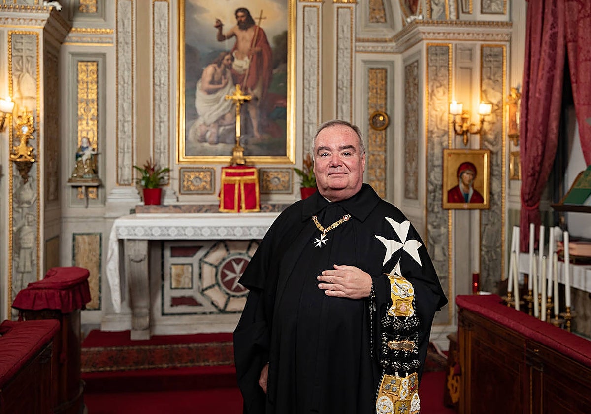 El canadiense John Dunlap tras su elección como gran maestre, este miércoles en el monte Aventino