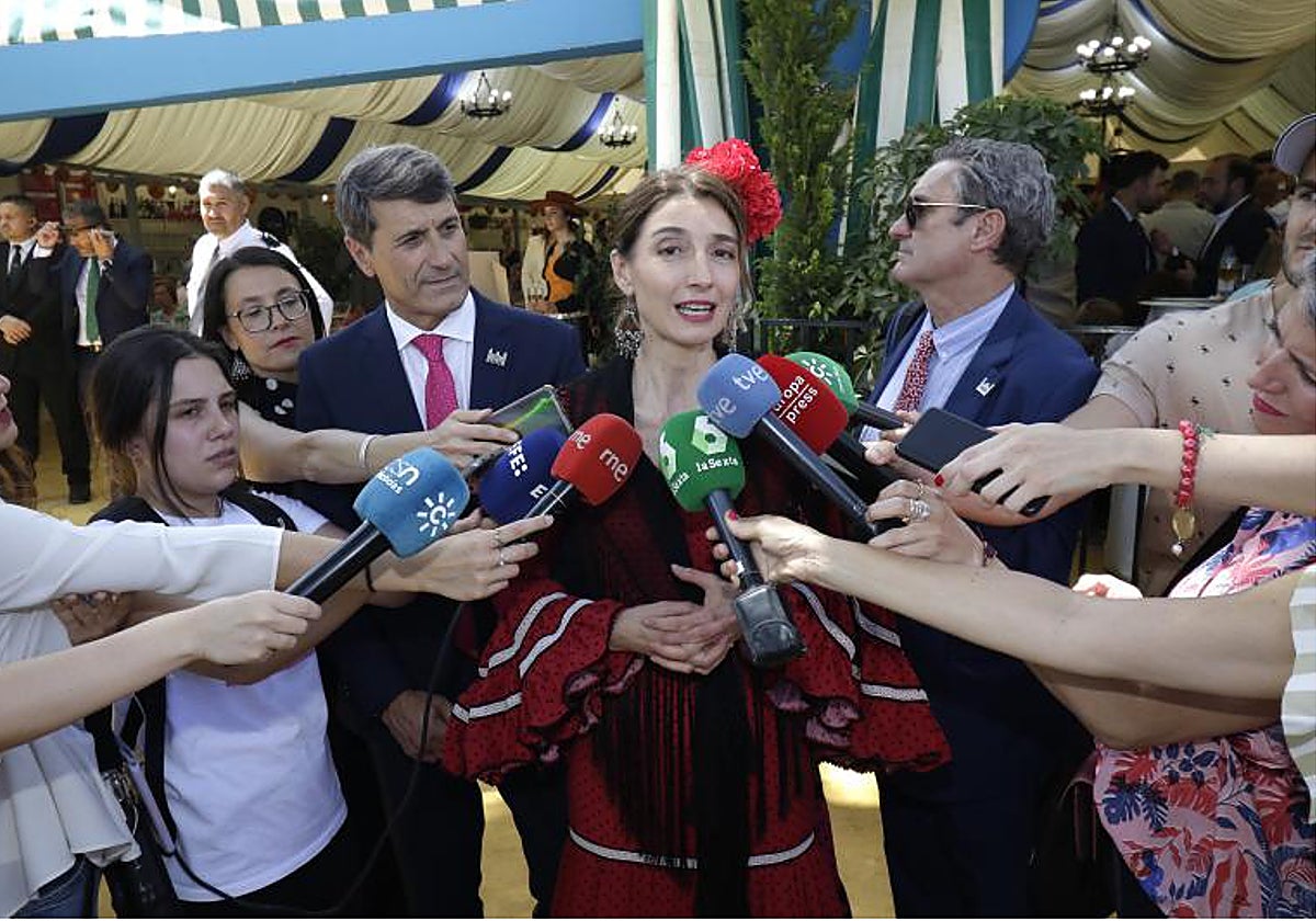 La ministra de Justicia, Pilar Llop, en la Feria de Abril de Sevilla