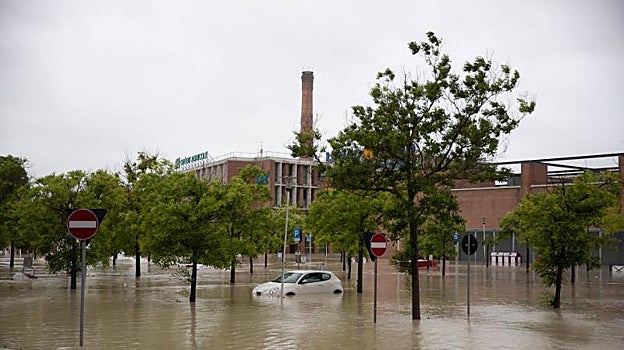Vecindario afectado por las inundaciones en la ciudad de Cesena, al norte de Italia