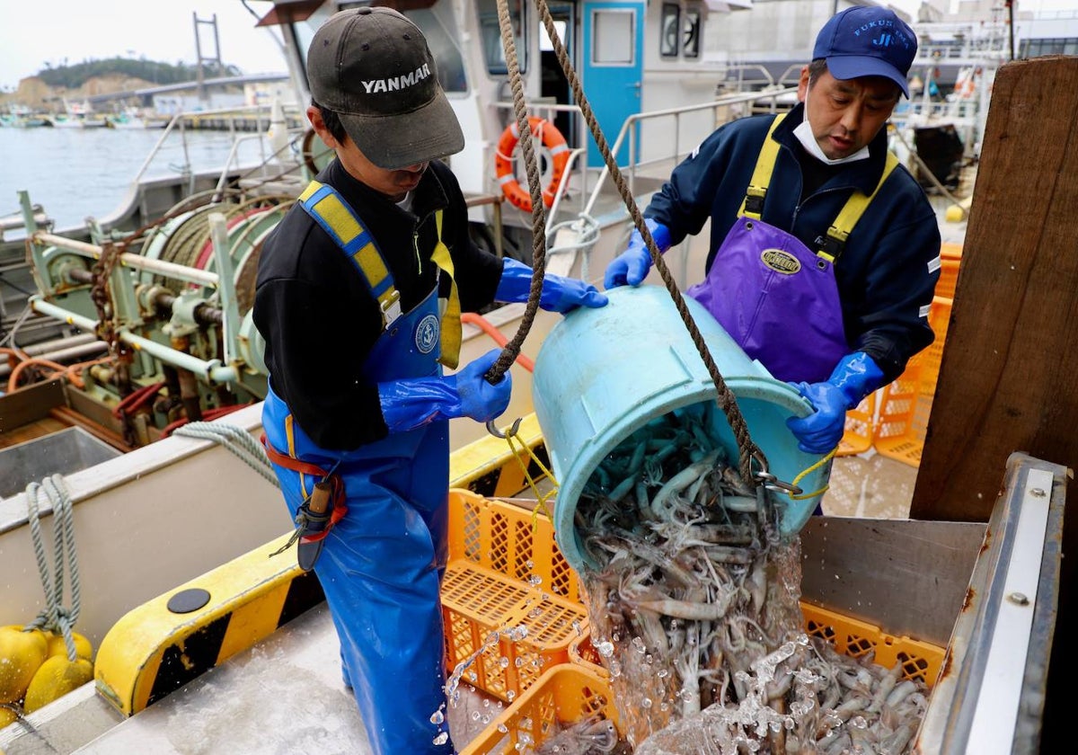 Los pescadores de la zona temen que el vertido de la central nuclear dañe aún más su negocio, que sufre el estigma de Fukushima