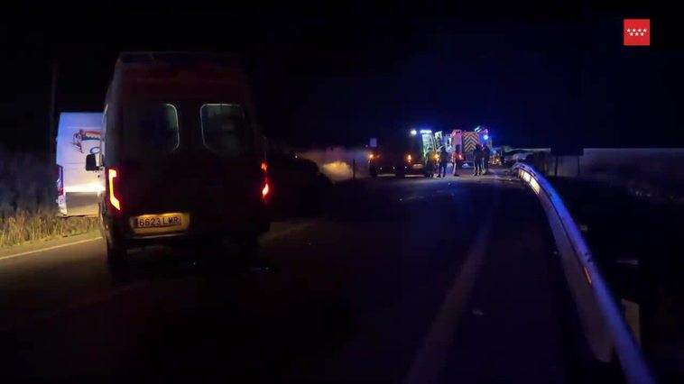 Un fallecido y un herido en una colisión entre un turismo y una furgoneta en Brunete