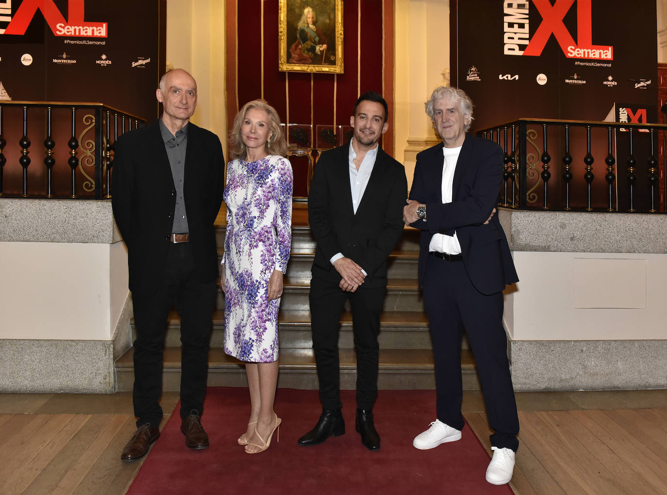 Los galardonados con los premios XLSemanal: Josep María Esquirol, en la categoría Pensamiento, Alicia Koplowitz, en la categoría Valores, Alejandro Amenábar, en el categoría Creación y Juan Luis Arsuaga, en la categoría Ciencia e Innovación. La ceremonia tuvo lugar en la Real Academia de las Bellas Artes de San Fernando, en Madrid.