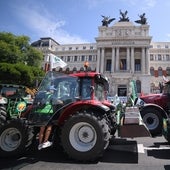 La tractorada de los agricultores en Madrid, en imágenes