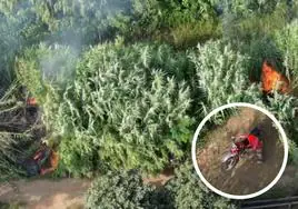 Un dron pilla 'in fraganti' a un pirómano mientras provocaba un incendio en el sur de Italia